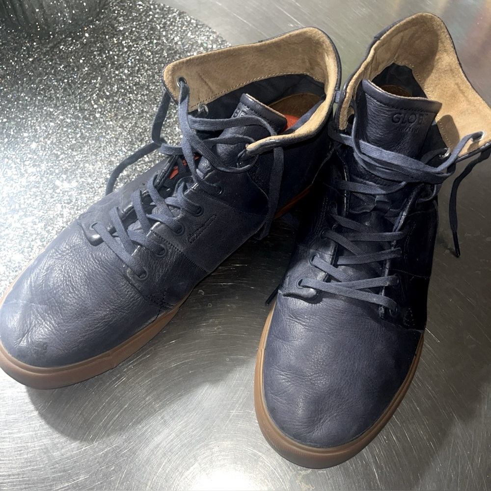 Men’s Globe Dion Agius X Stab Mag Los Angered Leather High Top Sneakers 10